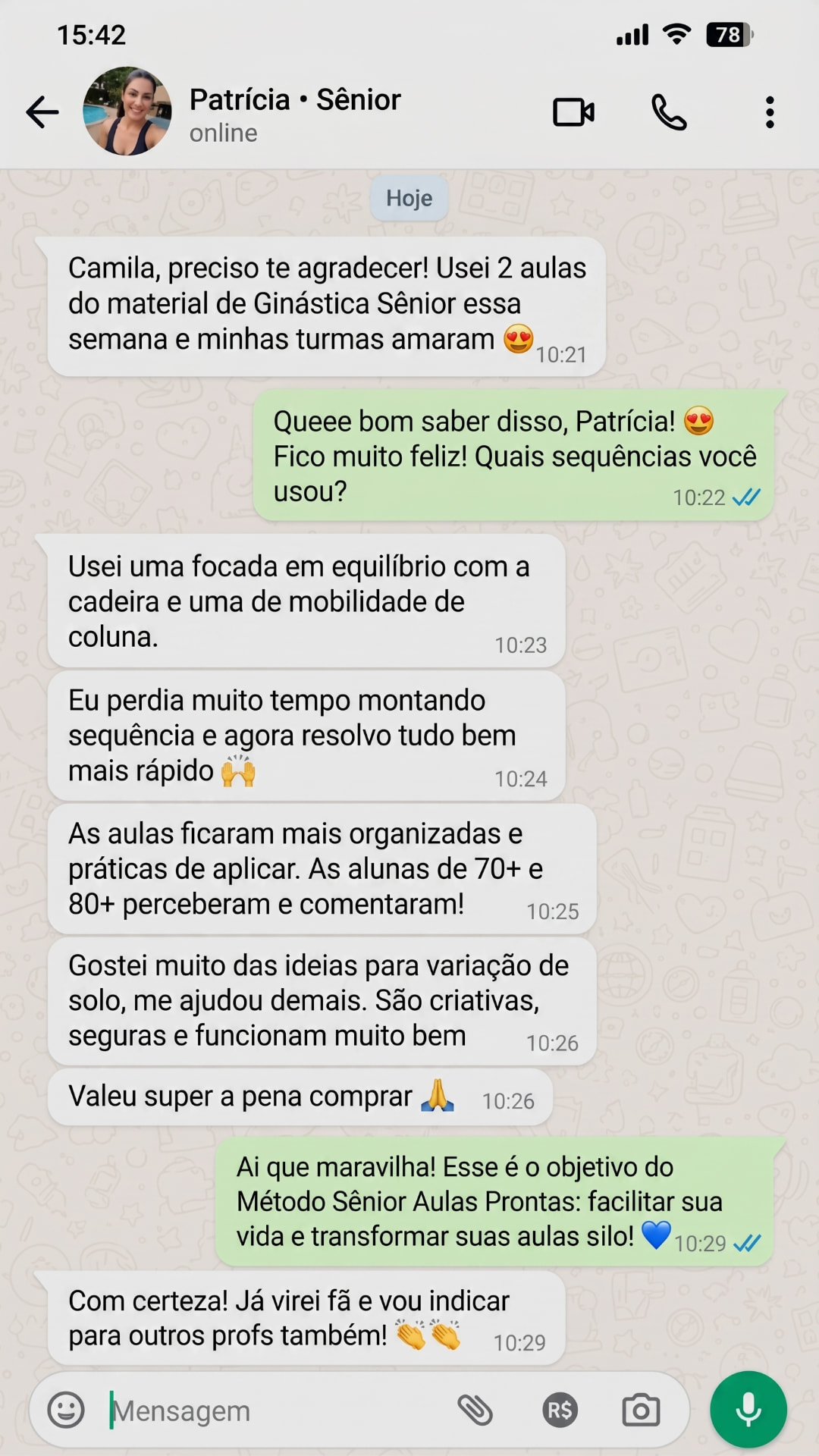 Depoimento WhatsApp 1